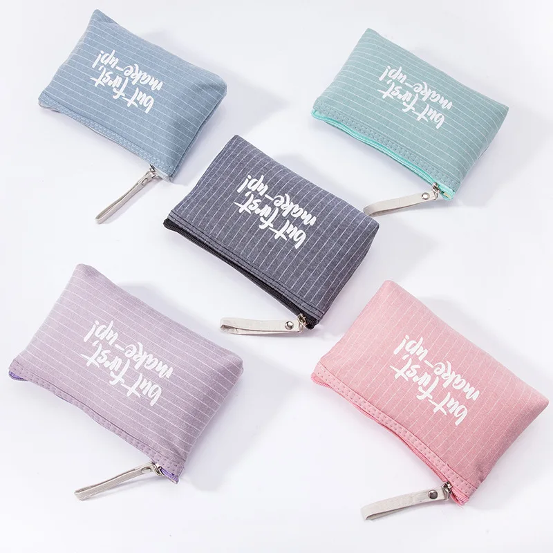 

wholesale lady women kids small canvas bag cosmetics, 8 colors can choose