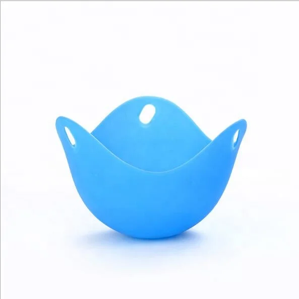 

Silicone Egg Poaching Cups for Microwave or Stovetop Egg Cooking, Sky blue red yellow green