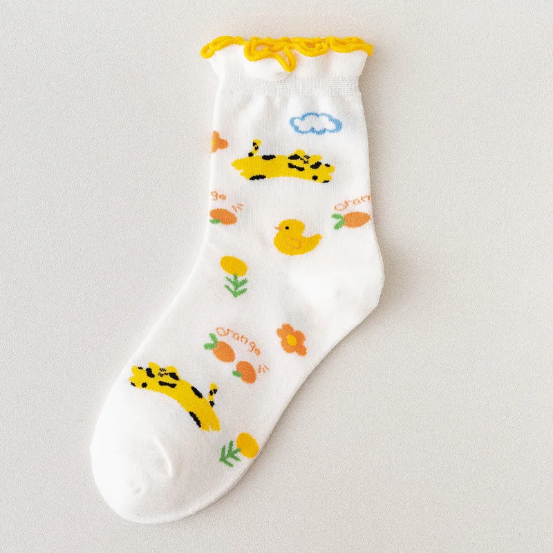 

Spring and Autumn Cartoon Female Sox Day Cute Bear College Wind Sox Bunny Cat Lace Cotton Sox