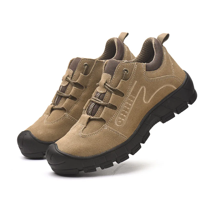 

Breathable Comfort Men Indestructible Shoes Steel Toe Safety Shoes Men Safety Shoes, Brown