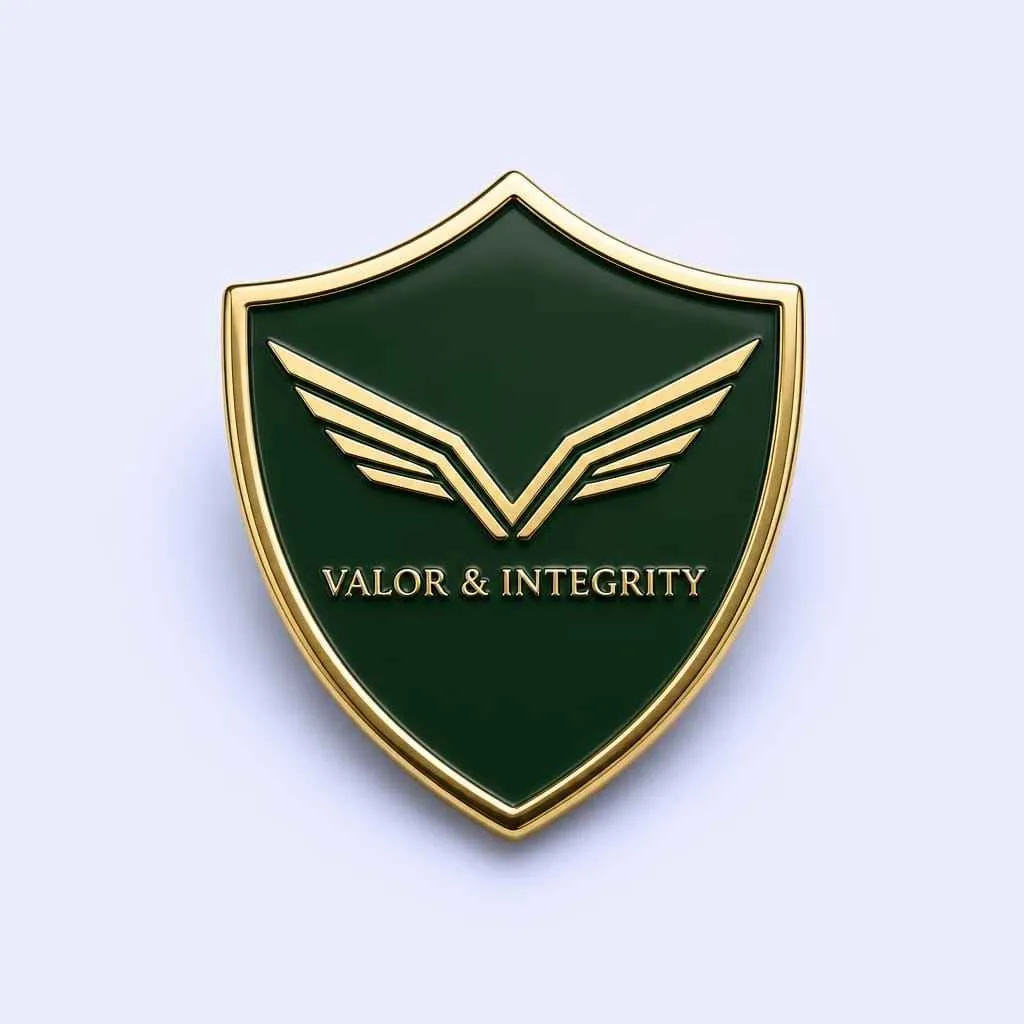 Forest Green Shield Pin