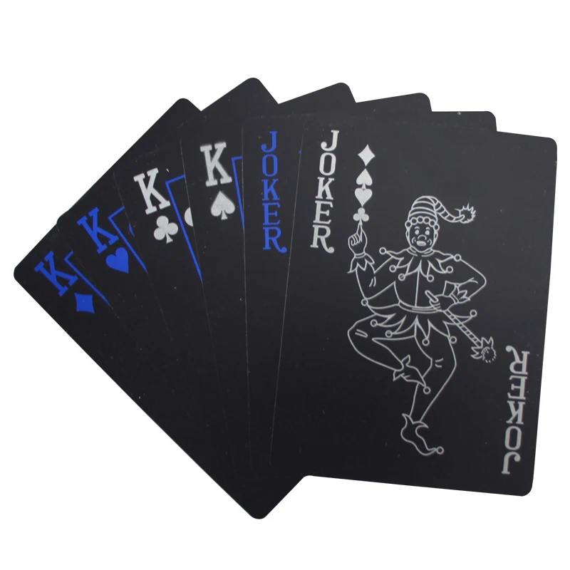 

France Germany Hot Selling High Quality Tarot Cards Black Plastic Playing Cards Poker