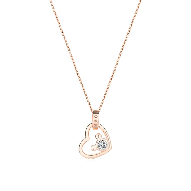 

Women jewellery 925 sterling silver 14k gold plated link chain animal love letter heart dainty pendent necklace