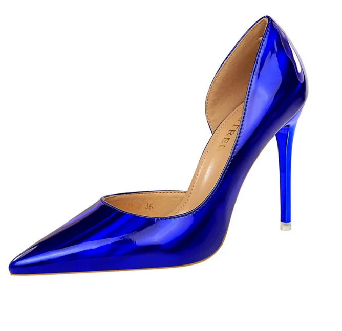 

2021 Plus Size New Design Ladies Dress Shoes Women High Heels 12 cm Pointed Toe Pumps Chaussure Femme