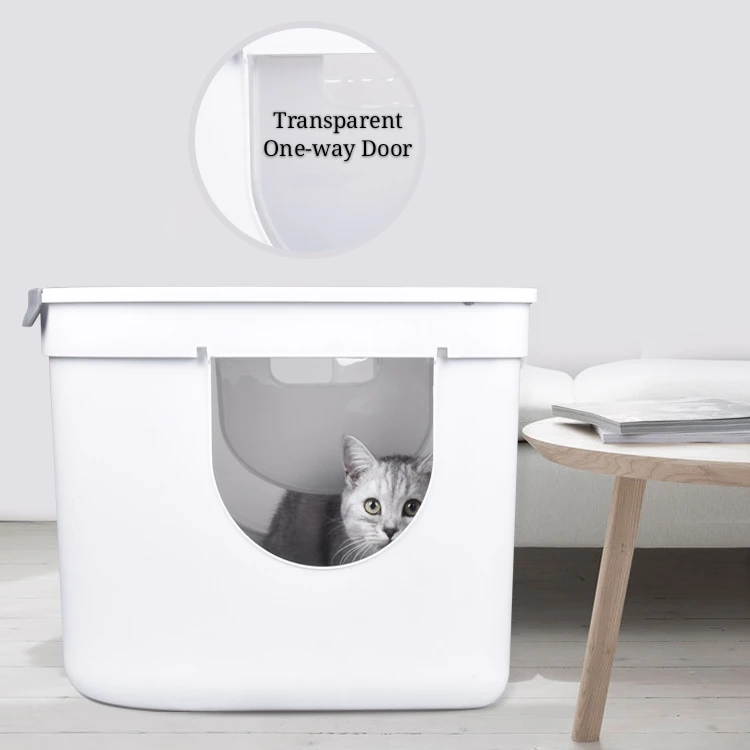 
More Cute Pet Supplier Best Seller Top Entry Automatic Cat Litter Box Self Cleaning Totally Enclosed Deodorant Cat Toilet 