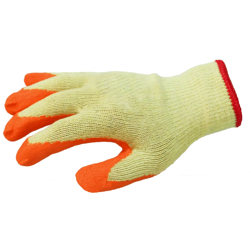 Latex Coated Wrinkled Gloves Cotton Knitted Rubber Gloves For Hand