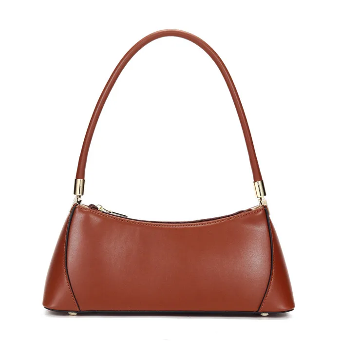 

Hot Sales Genuine Leather Women Underarm Bags Luxury Trendy Lady Purses Handbags, Black.brown