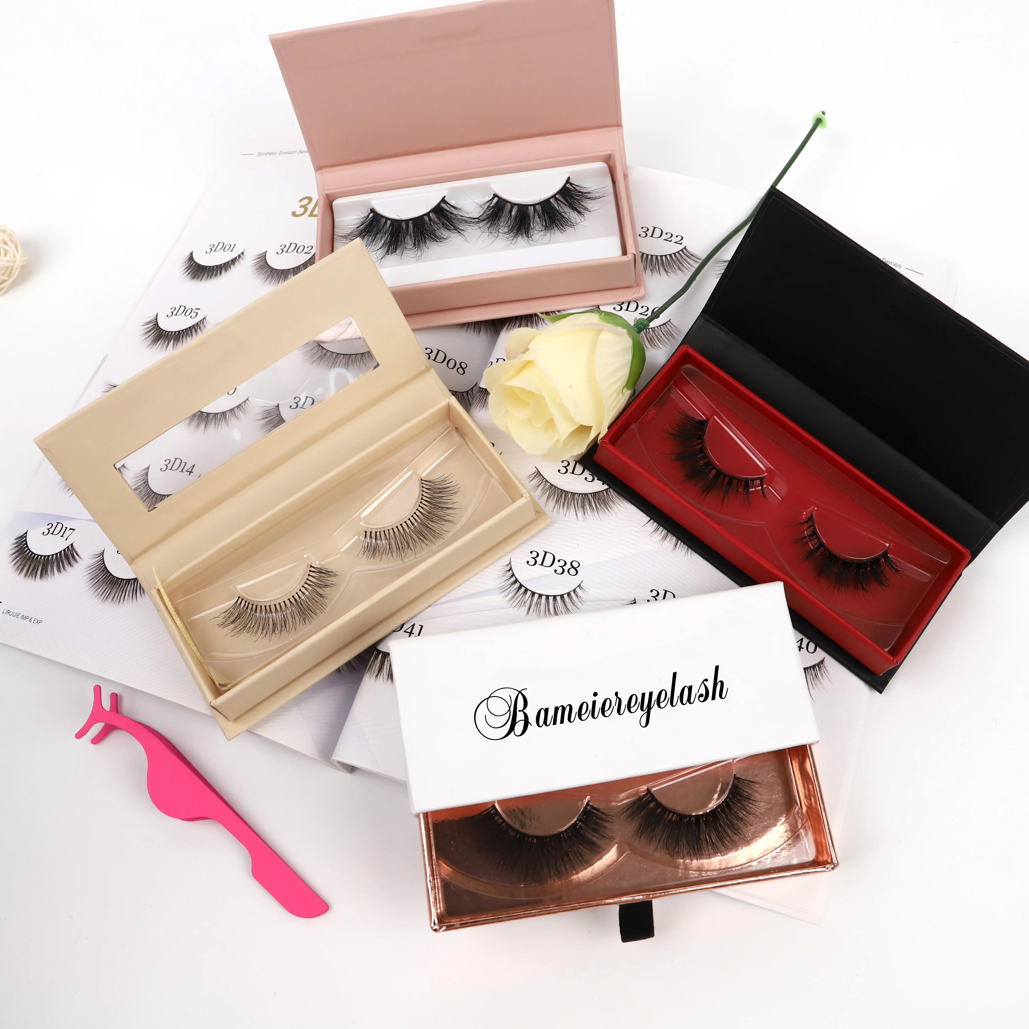 

Custom package wholesale price popular styles 3d 6d mink lashes