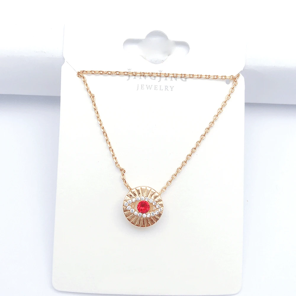 

Luxury wholesale custom luck vintage jewelry women men dainty eye sun flower gold necklace, Pictures shown