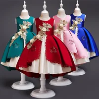 

2020 Summer Kids Dresses For Girls Elegant Princess Dress Children Evening Party Dress Flower Girl Wedding Gown vestido infantil