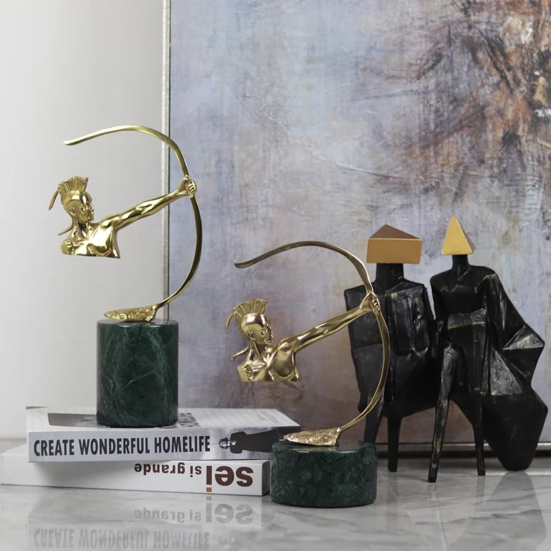 

Metal archers household adornment, marble desktop furnishing articles