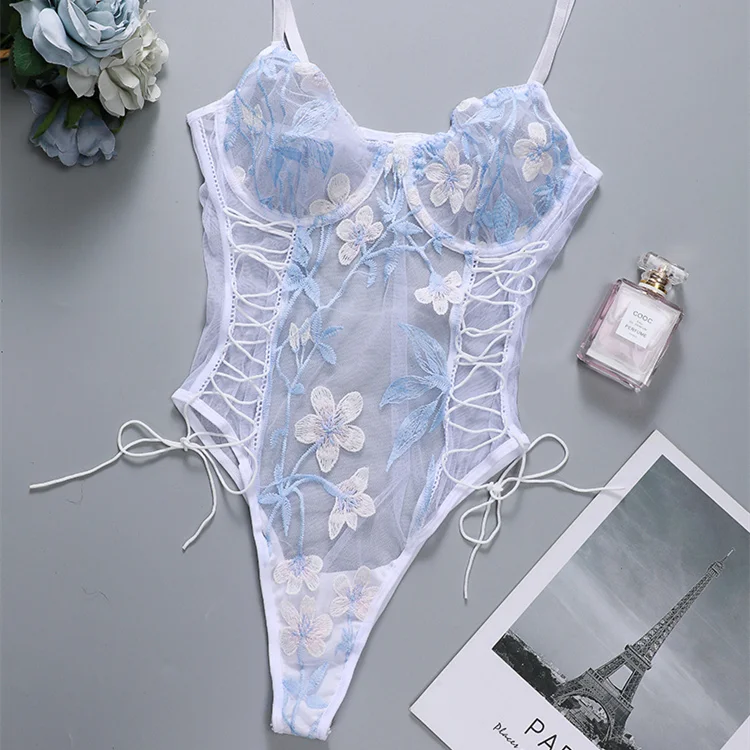 

LEVEL K2027 Mesh Transparent Lingerie Lace White Lingerie New Fashion Sexy Lingerie Women