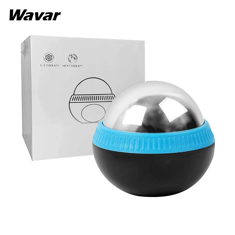 

New cryoball cold roller ball cryosphere facial Muscle Fitness massage roller arctic Roller eye beauty massager tool, Silver