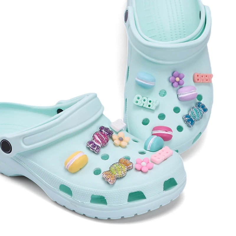 

New Product Baby Shoe Accessories for Custom Shoe Charm Resin Eco Friendly Plastic Clog Shoe Croc Decorations, Customized color