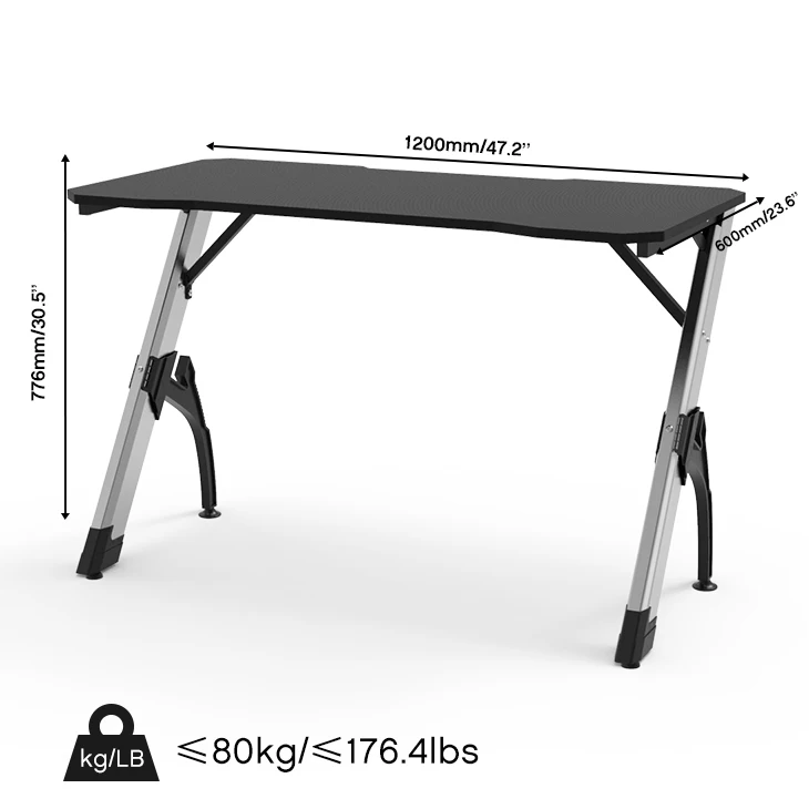 
R Shaped Computer PC Gaming Desk Gaming Table For Internet Cafe 