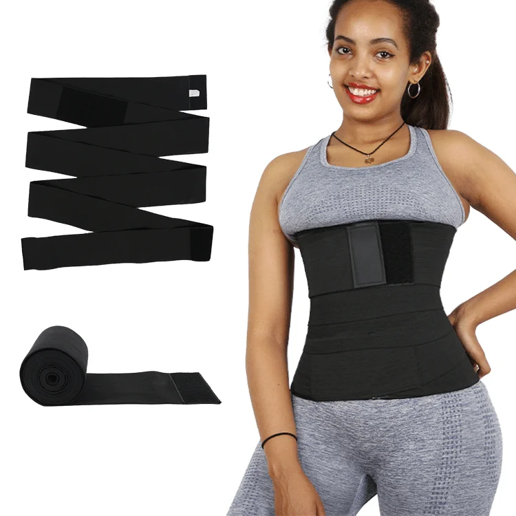 

Women Elastic Belly Shaper Waist Trainer Bandage Tummy Wrap Belly Binding Wrap Slimming Waist, As shown