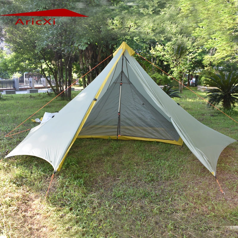 

Ultralight Outdoor Camping Teepee double 20D Silnylon Pyramid Tent 1-2 Person Large Tent Waterproof Backpacking Hiking Tents