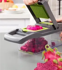 Image of kitchen helper Onion Cutter - Vegetable Mandoline Slicer - Ginger Grater Vegetable & Fruit Dicer Cutter