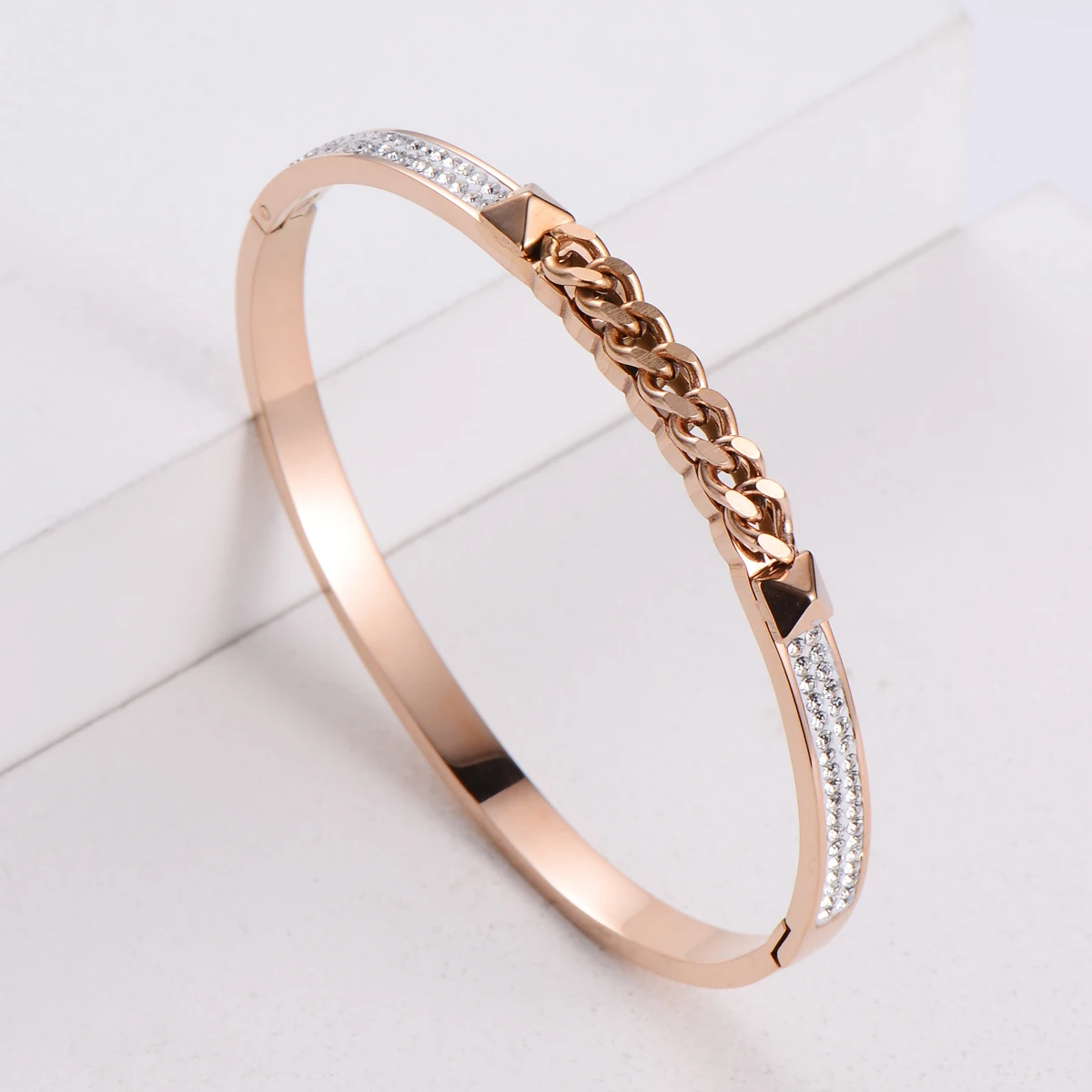 

ORDRM chain brazaletes cadena chapa oro rose gold travel 2021 new bracelet for woman, Rose gold,gold,silver