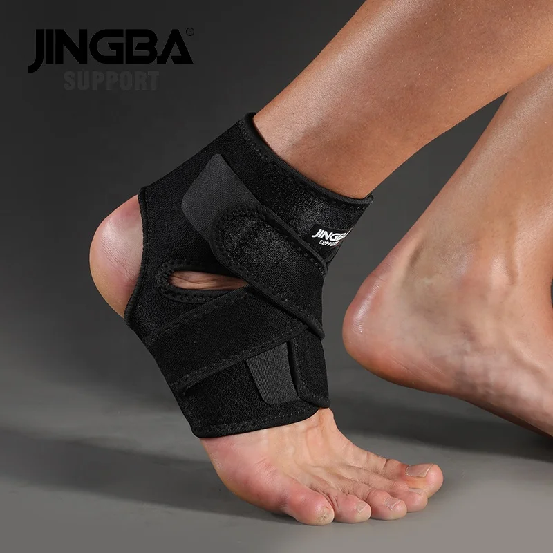 JINGBA Wholesale Customize Logo Adjustable Neoprene Waterproof Ankle Support Sports Footwear Ankle Guards Strap Sleeve