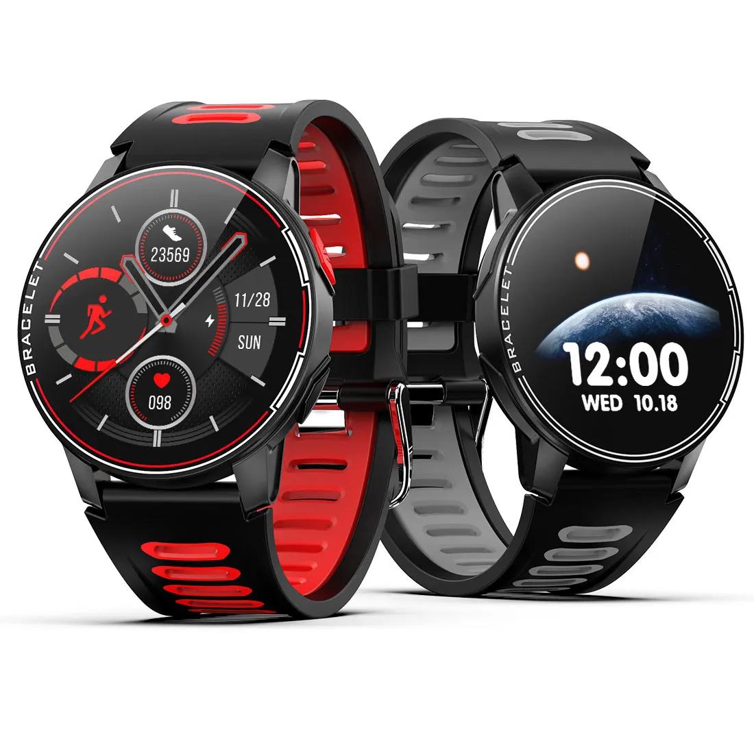 

2021 new arrivals fashion smartwatch heart rate blood pressure monitor waterproof round full touch bracelet smart watch l6