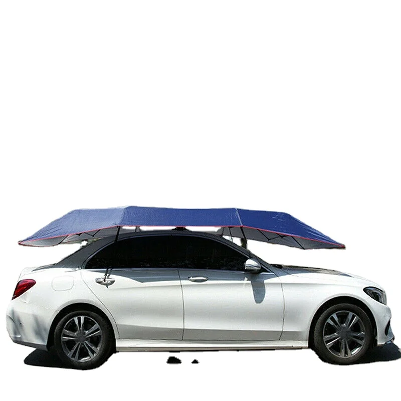 

New Car Vehicle Tent Car/Picnic Umbrella Windproof Buttons Oxford Cloth Sun Shade Umbrella Car Cover 4*2.1m(No Bracket)