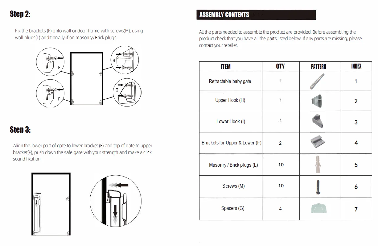 En1930 Retractable Safety Baby Gate Stair Retractable Mesh Fabric Baby