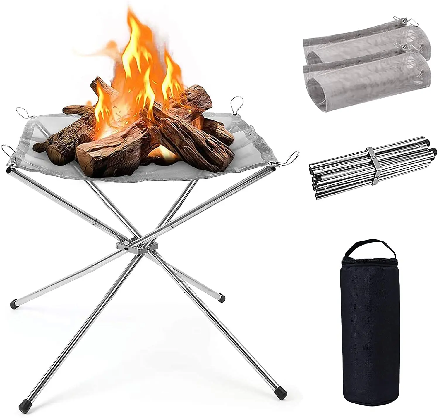 

16.5" 22'' Portable Camping Fire Pit Camp fire Pit