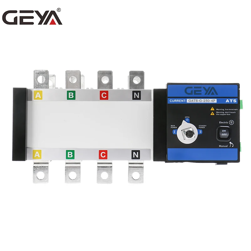 

GEYA GATS-G-100-4P Top 10 suppliers ats dual power Cheap price Automatic Transfer Switch 100amp ATS for diesel generator