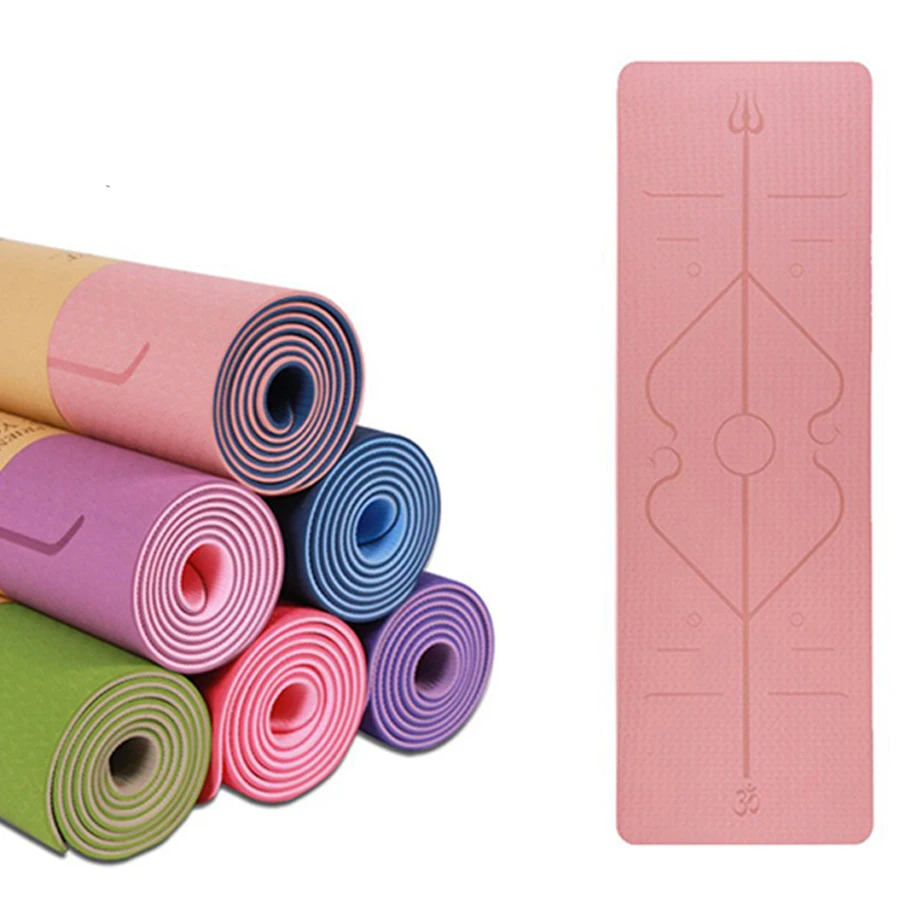 

2021 Hotsell Custom Logo Non Slip Double Layer TPE Yoga Mats Eco Friendly High Quality