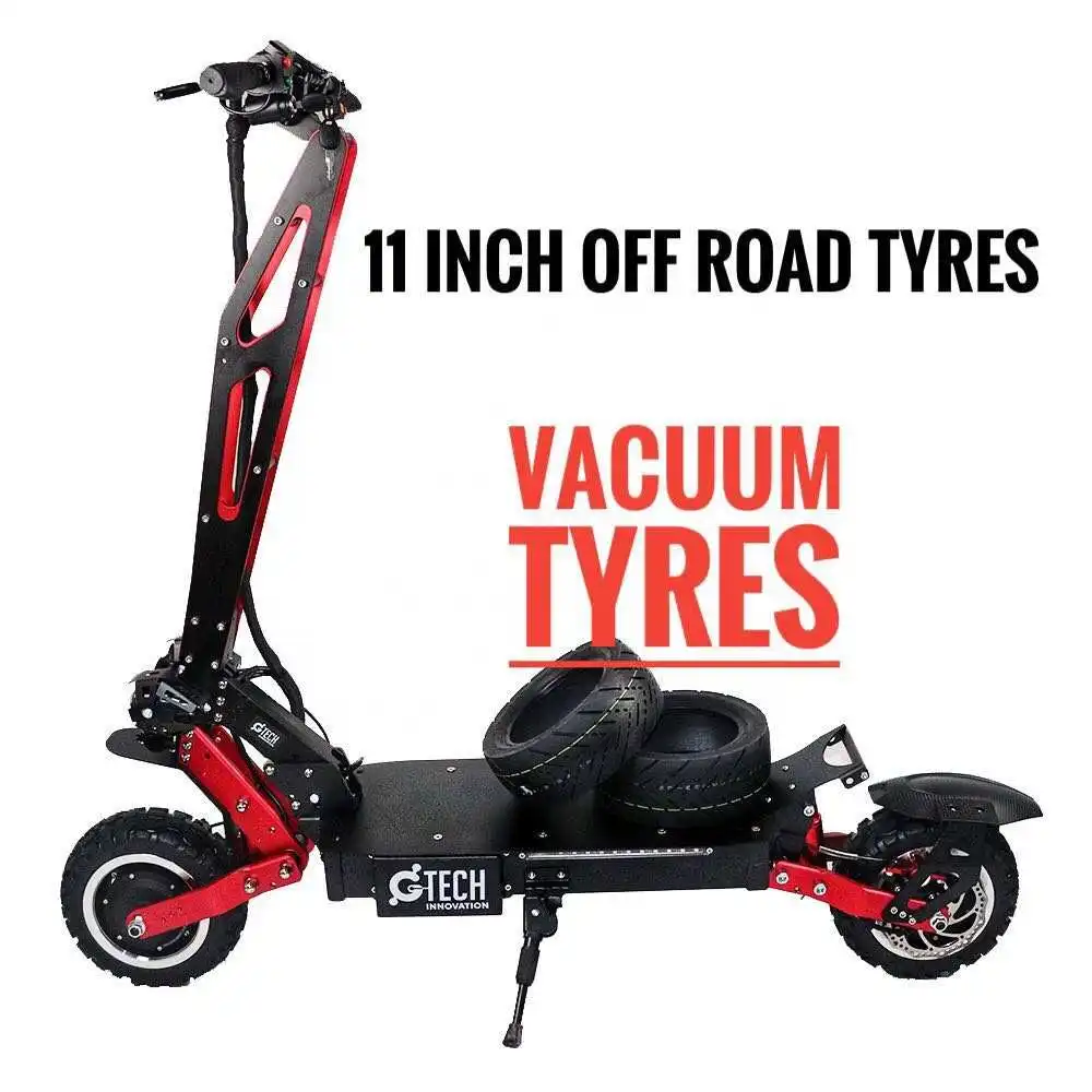 

2021 New factory price gtech 6000W 100km 60V 11inch two wheels e scooter adult, Red /black