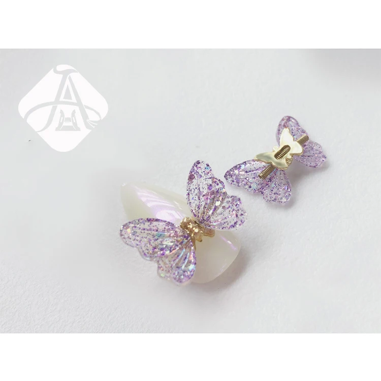 

AH Ins Rotating Nail Charms Glitter Shinny Popular Nail Flying Butterfly DIY 3D Nail Art Designs