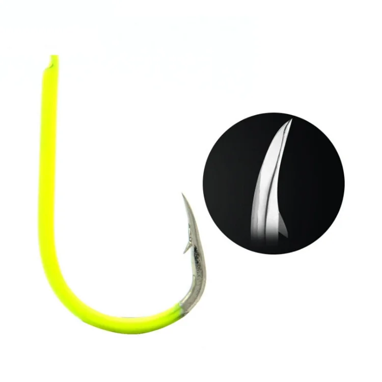 

Classic imported 50 high carbon steel hooks boxed yellow thousand fishing hooks