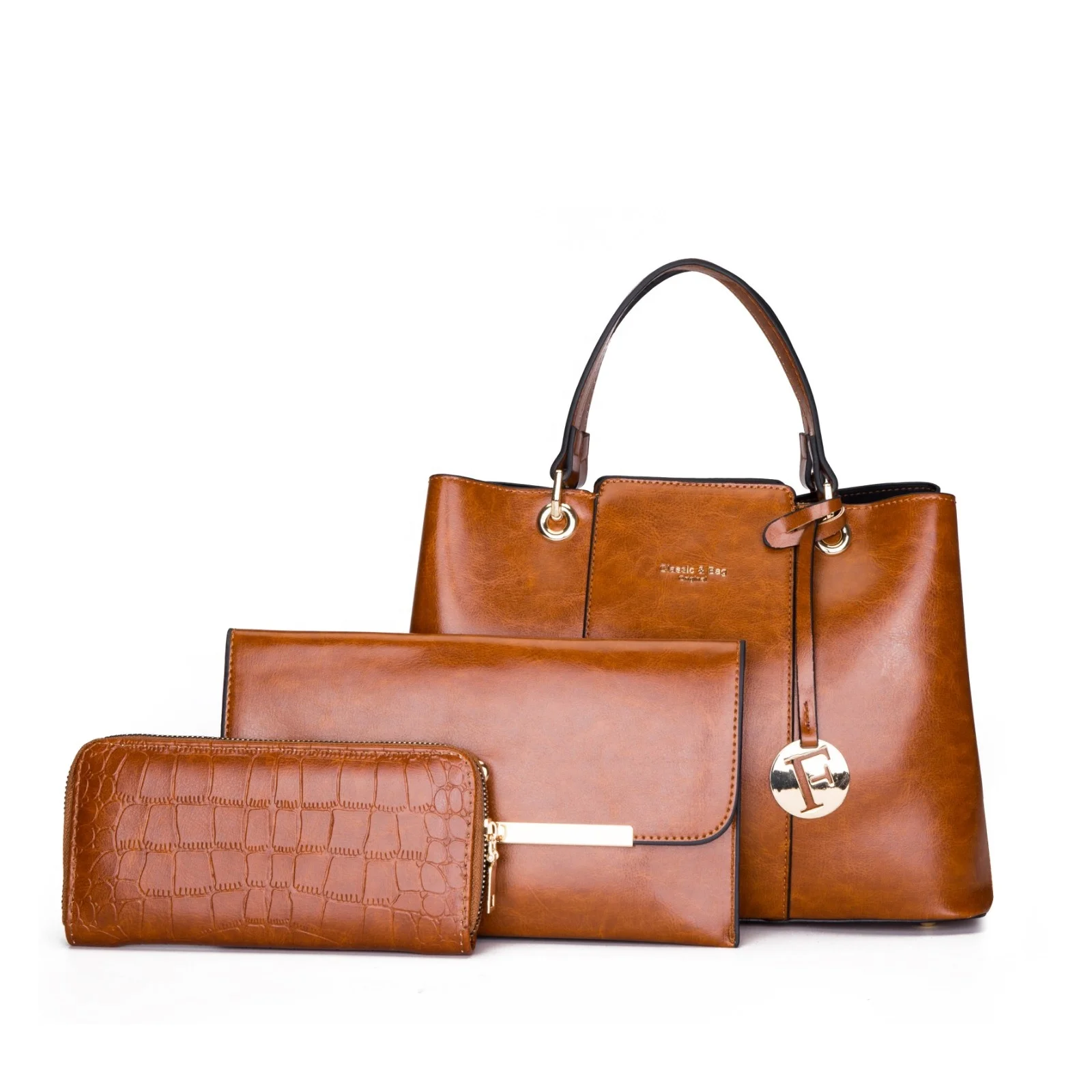 

Handbag sets 3 pieces lady hand bags purses and handbags for women