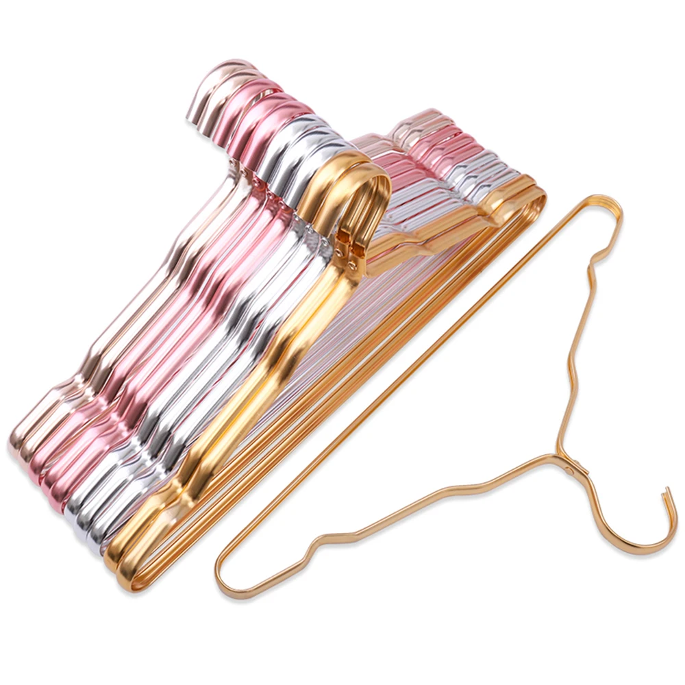 

Space Saving Gold Pants Hangers Non-slip Metal Space aluminum hanger for mens, As show as pictures