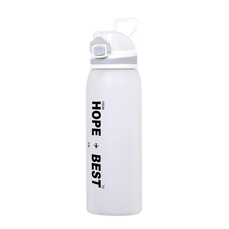 

2022 Best Selling Premium Large Capacity 900ml Hiking Gym Scrub Sports Plastic Water Bottle, Green/blue/pink/white