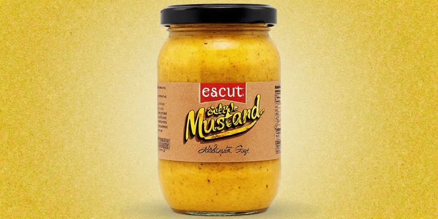 Vintage map with mustard-related illustrations