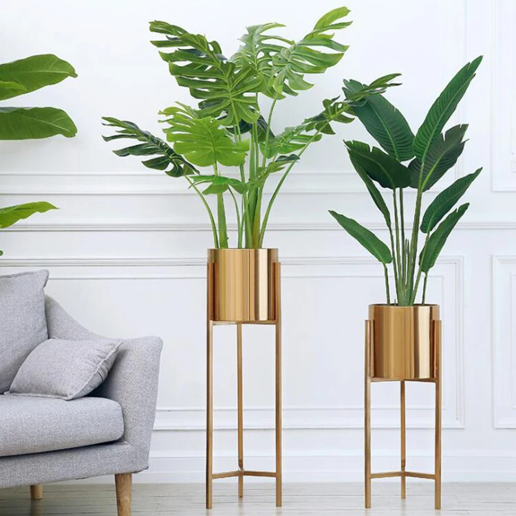 

Home Decorative Metal Plant Stand Modern Round Corner Flower Pot Rack indoor Metal Plant Stand
