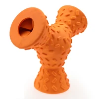

OEM/ODM Pet Toys Rubber indestructible dog toys Three-sided dog food chewing toys