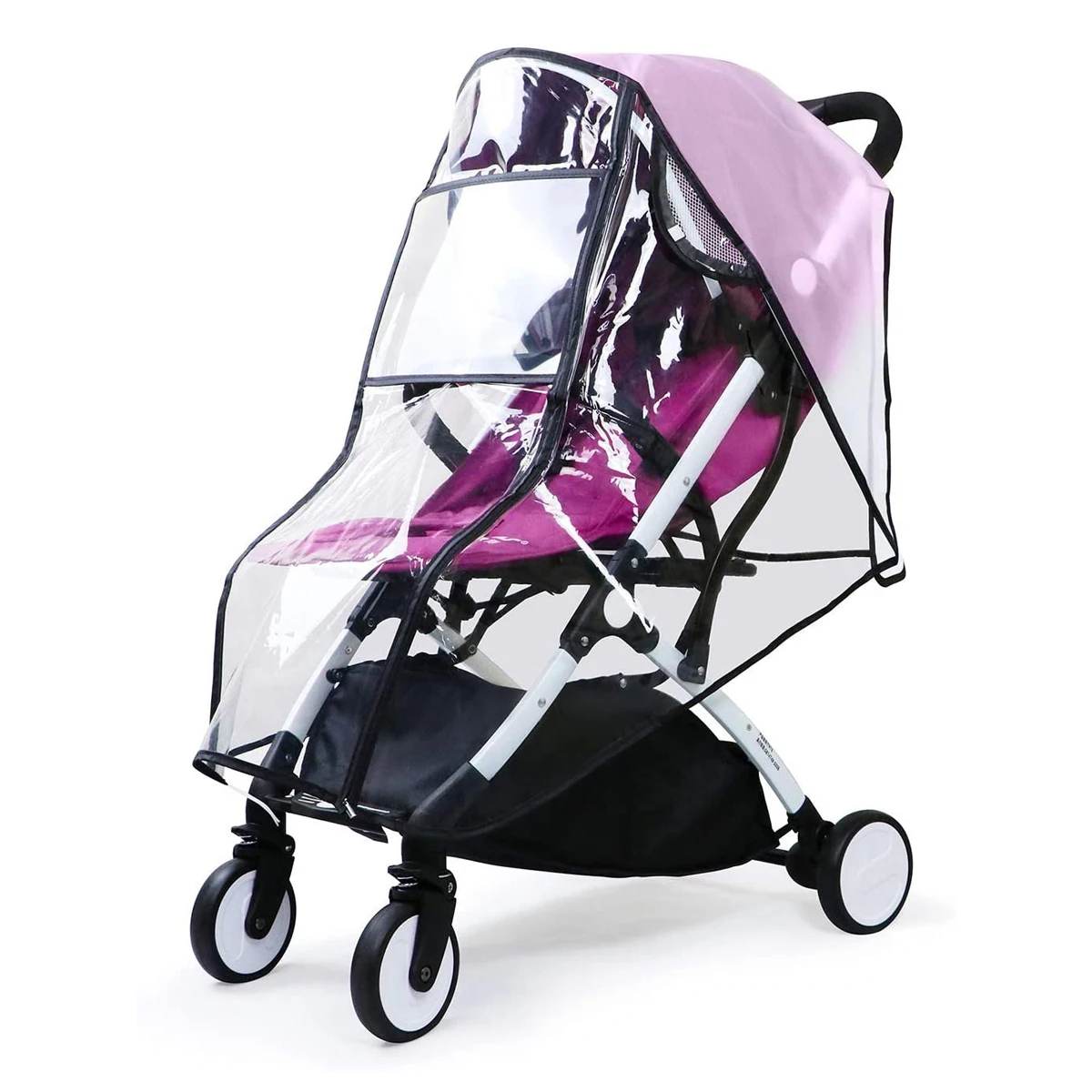 Universal Baby Pushchair Pram Buggy Stroller Rain Cover Transparent With Zip NEW 