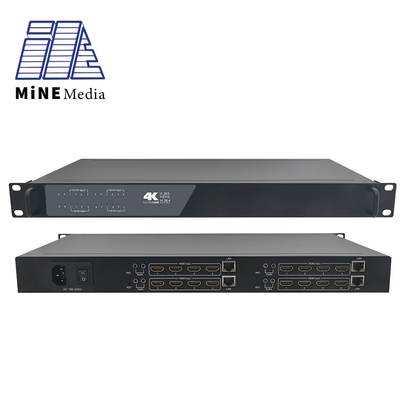 

H.265 HEVC 16 Channels HDMI to IP HD IPTV Streamer Encoder Support RTMP Live Streaming