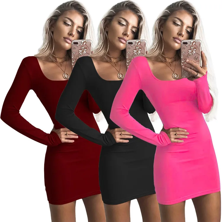 

New Women Sexy Slim Bandage Dress Autumn Ladies Elegant Casual Long Sleeve Bodycon party dress