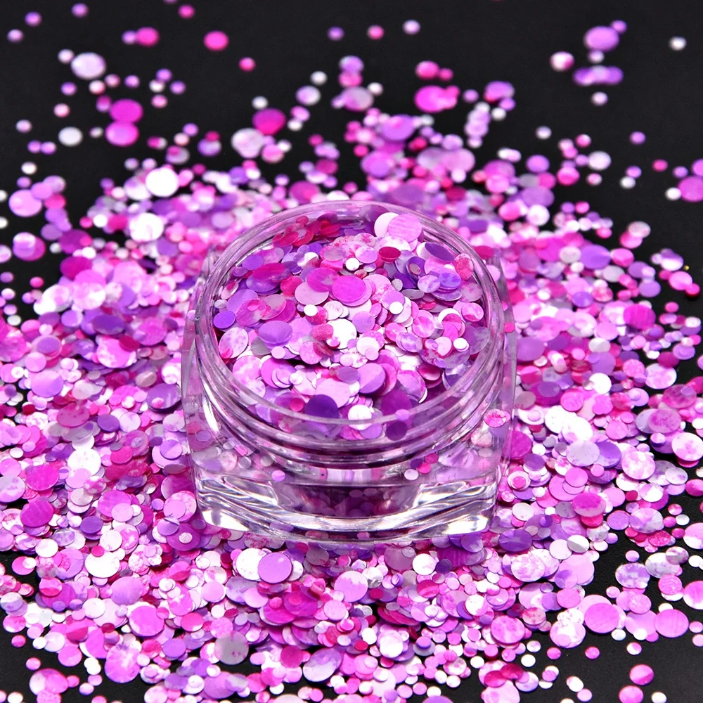 Wholesale Eco-friendly Bulk Chunky  Mixed Size Cosmetic Crafts Nails Tumbler Glitter 1kg Bag Package