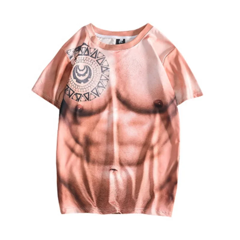 

Cartoon Creative Funny Popular Men's T-shirts, Champagne