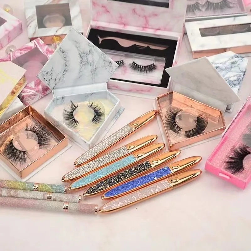 

2021 Hot Selling Full Strip Eye Lashess Wholesale Eyelashes Mink, Black