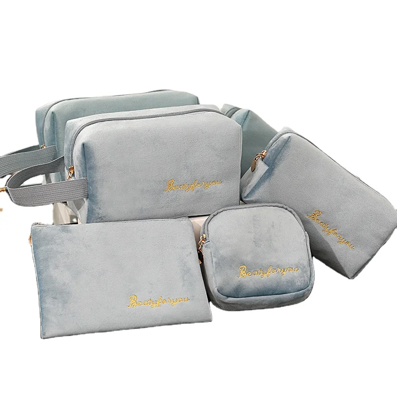 

Yaeshii muti -colors protable cute soft cosmetic bags travel and wash storage large capacity make up pouch, Customized color