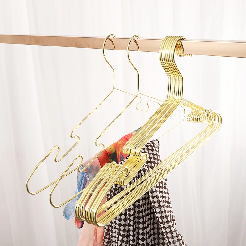 

mobile Non-slip clothes racks gold adult metal hanger, Sliver
