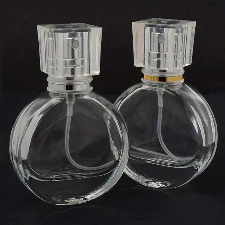 1pcs/set Portable Travel Bottle Empty Transparent Glass Perfume Bottle Atomizer Bottle Pump Perfume Cover