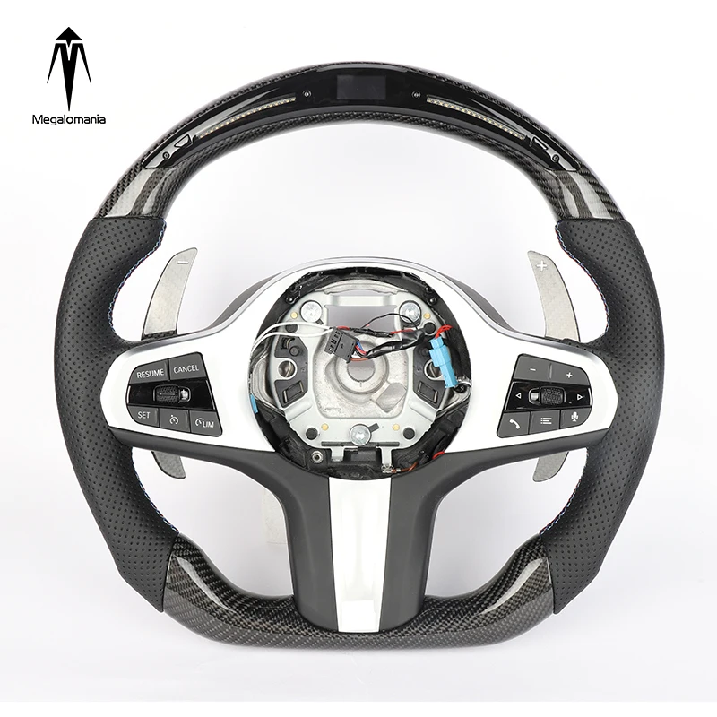 

fit for bmw g series steering wheel to upgrade f30 f10 m3 m5 m2 m4 m6 x5 x6 plug and play custom leather carbon steering wheel