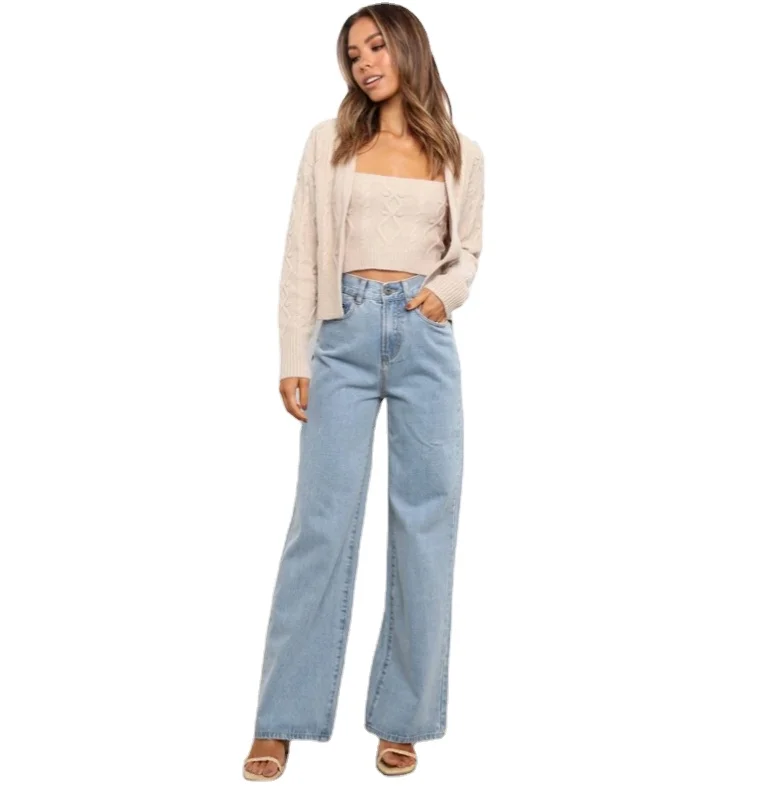 

2021 New Winter Solid Color Halter Sweater Vest Sweater Coat Suit 2pc Set Fashion Designable Sweater Vest Cardigan Set for Women